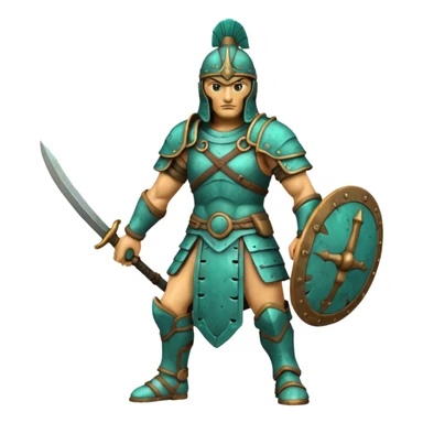Bronze warrior figure,Museum Statues. sticker