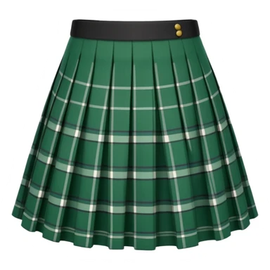 green plaid scottish skirt sticker