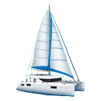 A lagoon 42 catamaran with no wording or letters on the boat  sticker
