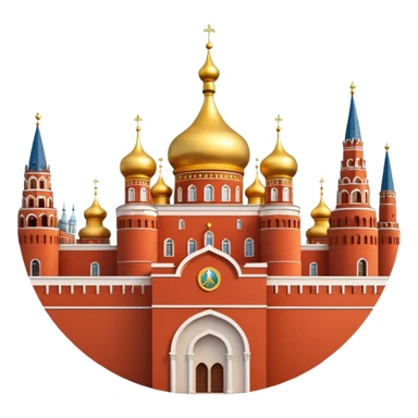 generate realistic kremlin 3d in circle sticker