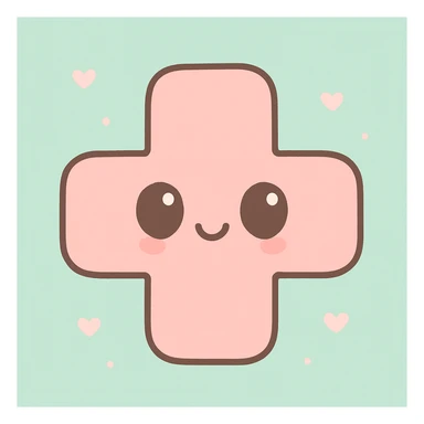 health symbol, kawaii style sticker