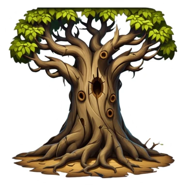 dark old deep tangled cracking trees  sticker