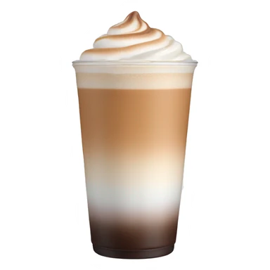 chai tea latte with ice and an ombre color  sticker