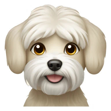 A beige Maltese dog sticker