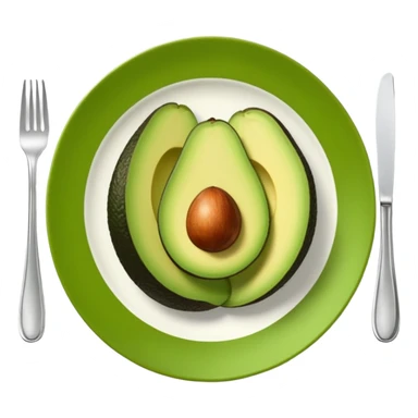 A stylized salad plate in greens or avocado with the hashtag #VogueBody. sticker
