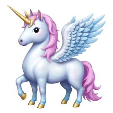 unicorn standing with wings sticker