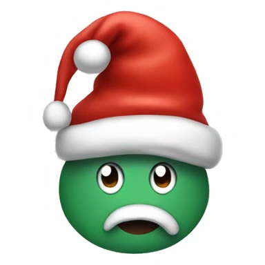 Poop wearing a Santa hat sticker