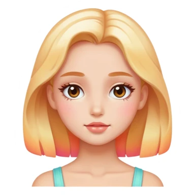 Dreamy pretty shiny colorful girl aesthetic sticker