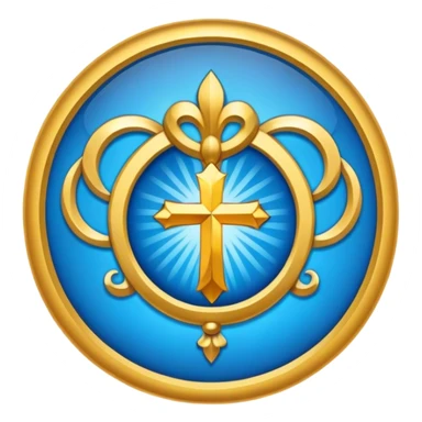 saint emblem holy light blue sticker