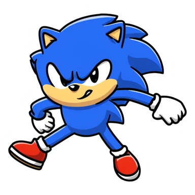 Sonic the Hedgehog dancing in a fun pose sticker