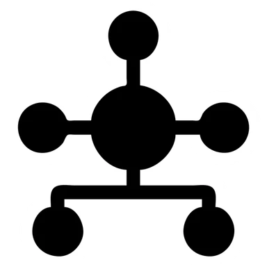 icon for "Supply Chain Experience", abstract representation, interconnected nodes sticker