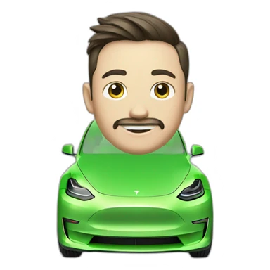 Tesla model 3 green sticker