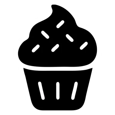 cupcake with pink icing and sprinkles sticker