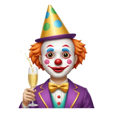 Clown on New Year’s Eve 2026 sticker