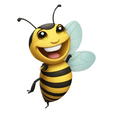 happy bee sticker