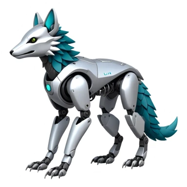 Modern Futuristic Vernid-Sergal-Trico-Protogen-Robot-species by LiLaiRa full body sticker