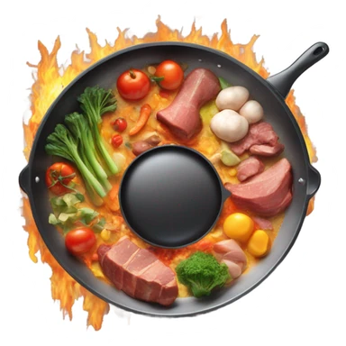 food in pan sticker