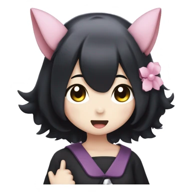 kuromi cute blushing  sticker