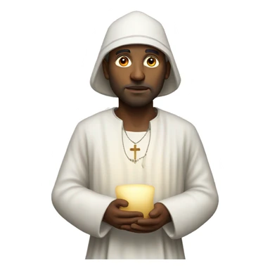 religious pilgrim light photorealistic serious sticker