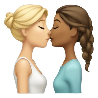 ladies smooching sticker