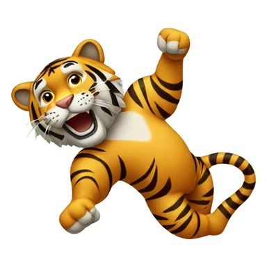 A TIGER doing a cartwheel sticker