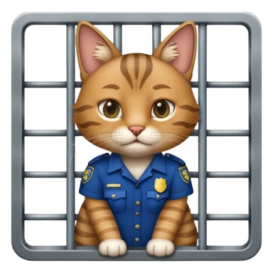  jail place with police cat sticker