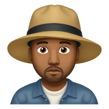 Kanye with a hat that says Dominic torres sticker