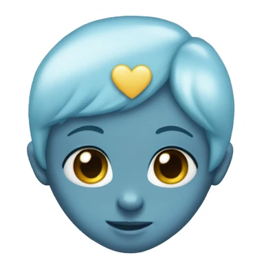 baby blue heart sticker