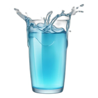 Spitting water sticker