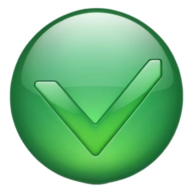 green check mark sticker