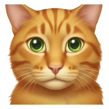 orange cat wearing a shirt that says simba with green eyes sticker