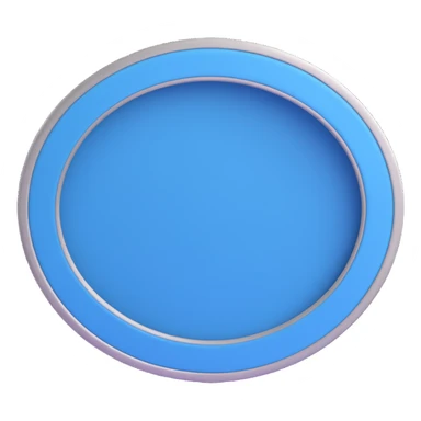 3D circular pattern, blue-silver oval, Hyundai style, no brand name sticker