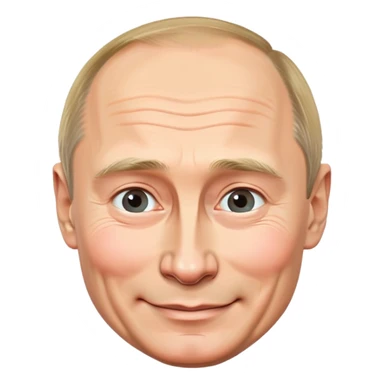 russian president Putin smiles slyly sticker