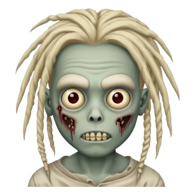 Zombie boy with dreads sticker