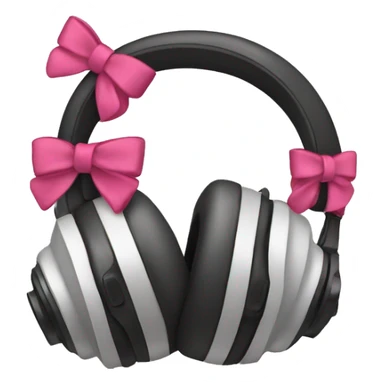 headphones with bows sticker