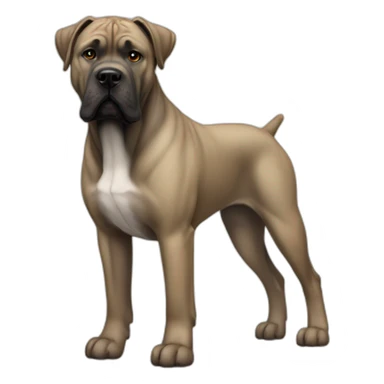 dog Cane Corso color fawn full body sticker