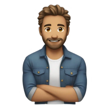 solo outdoor blurry facialhair sticker