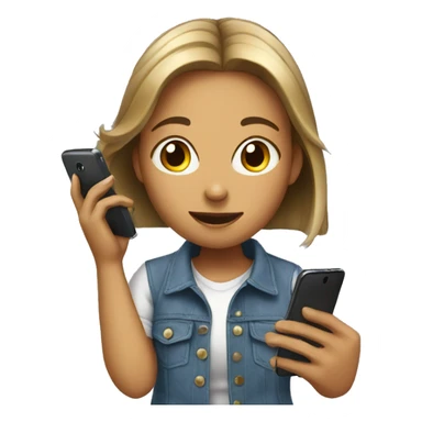 girl with phone indoors sticker