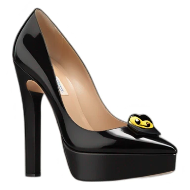 VALENTINO Tan-go PLATFORM PUMP black sticker