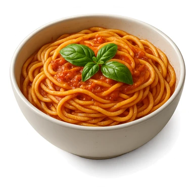 bowl di pasta al sugo, iperrealistico 4k sticker