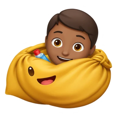 Um emoji de um ladrão segurando um saco de dinheiro sticker