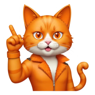 Cool cat with finger gun sticker