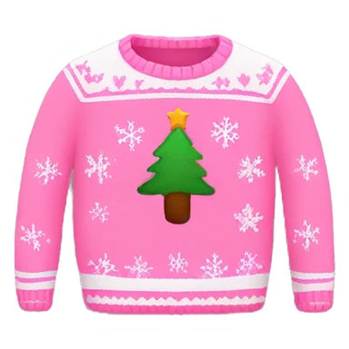 Pink Christmas sweater sticker