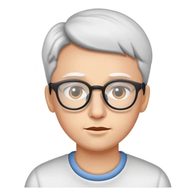 Face with glasses being taken off sticker