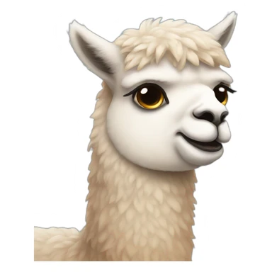 alpaca with tears sticker