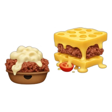 Ground beef and Mac n cheese sticker