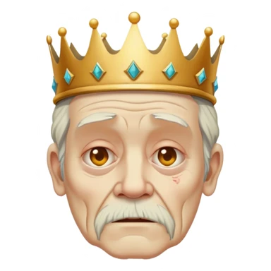 Гниющий старец с короной на голове sticker