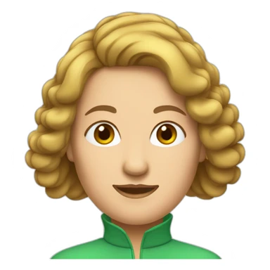 Femme 60 ans cheveux châtain mince yeux vert sticker