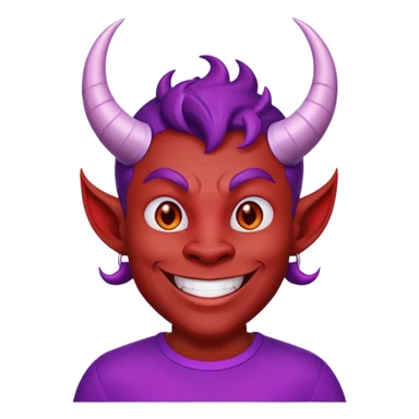 purple devil with shirt sticker