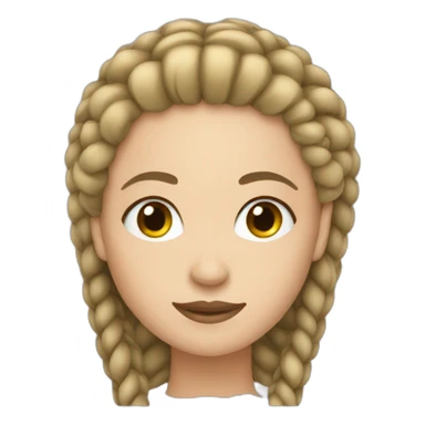 white Woman afro braids sticker